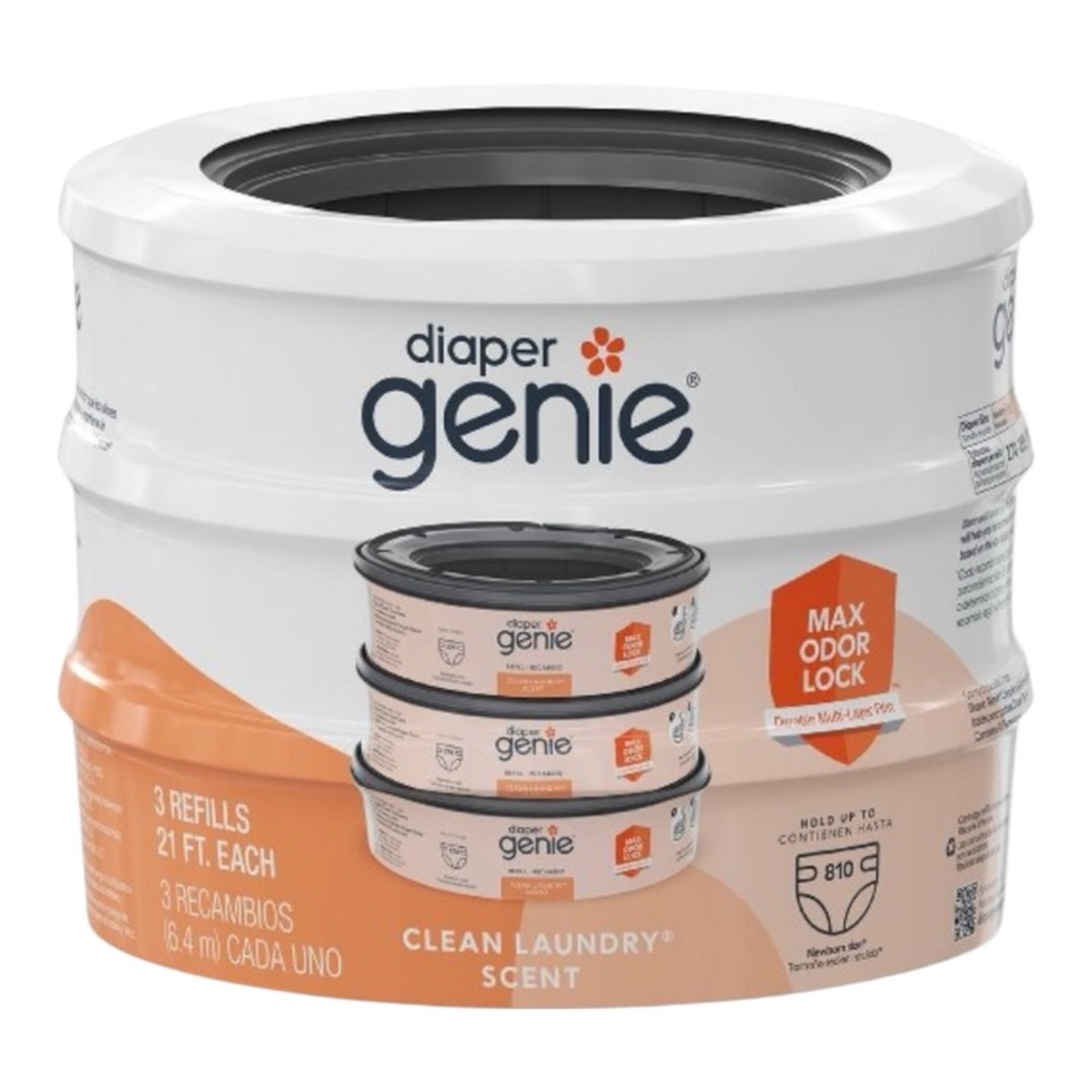 3-Pack Diaper Genie Diaper Disposal Pail System Refill
